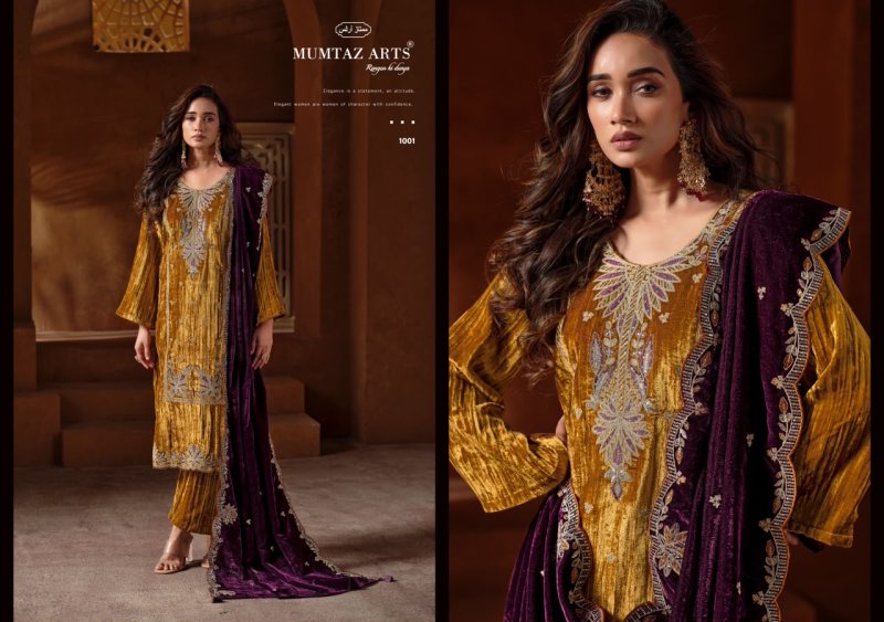 Rangon Ki Dunya By Mumtaz Arts Crush Velvet Salwar Kameez